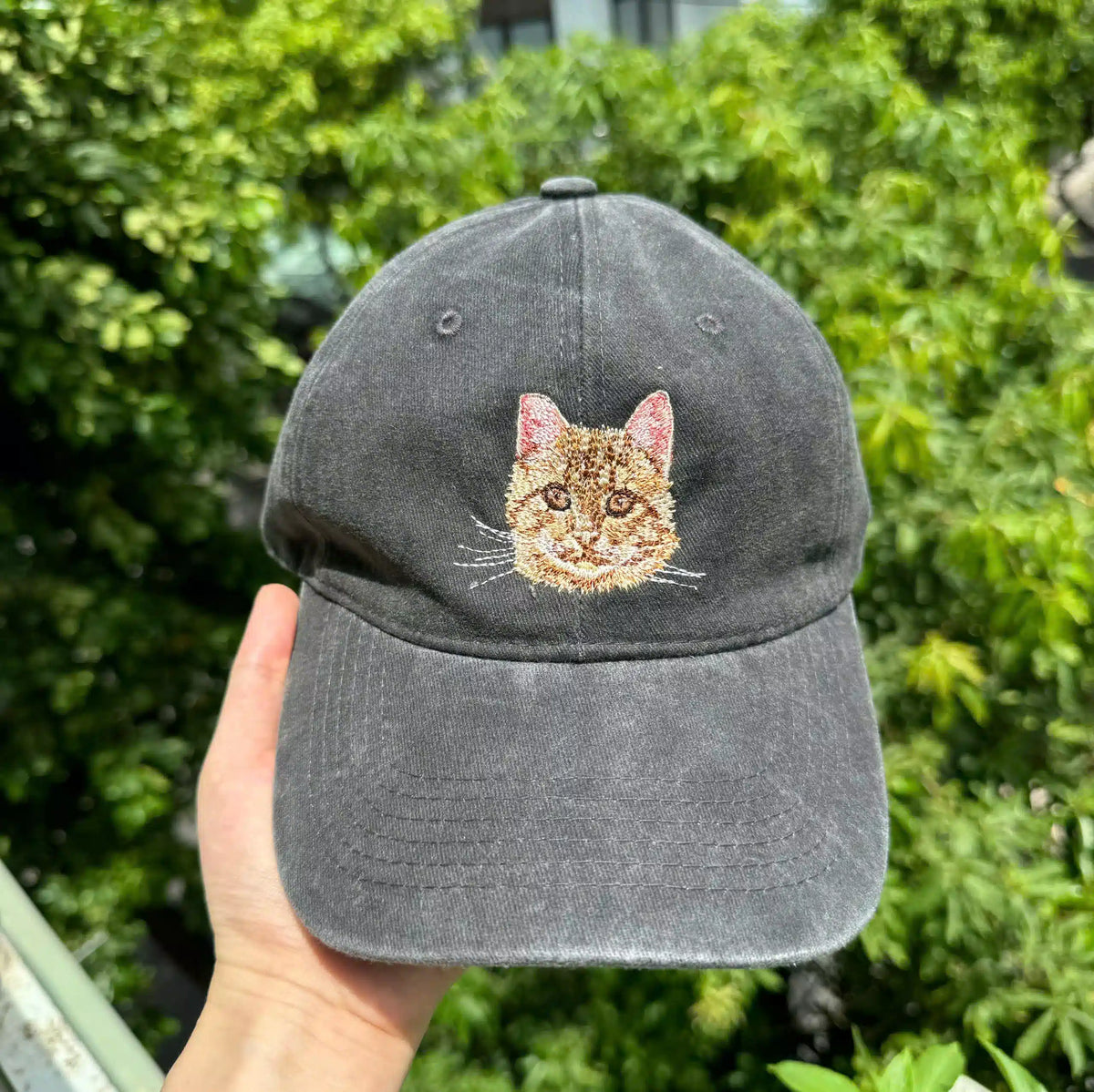 Custom photo to embroidery pet hat gift for pet lovers