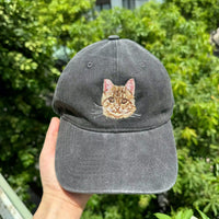 Custom photo to embroidery pet hat gift for pet lovers