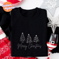 Christmas Tree Farm Lineart Embroidered Sweater/Hoodie