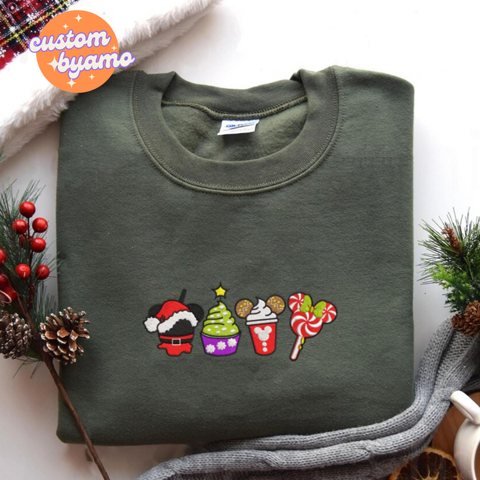 Magical Kingdom Christmas Embroidered Sweater