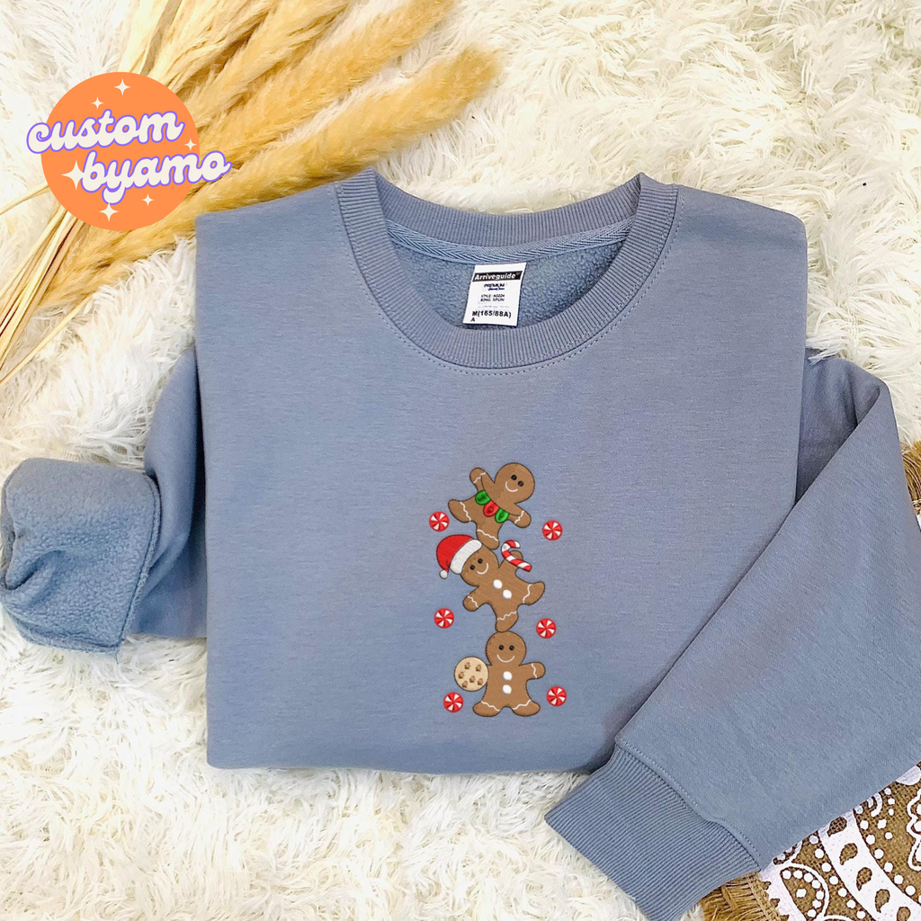 Christmas Gingerbread Embroidered Sweater/Hoodie