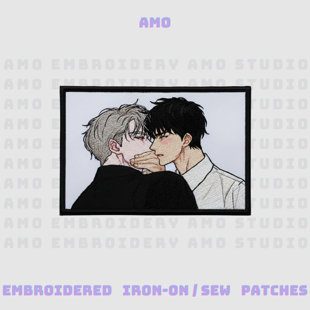 Taeui and Ilay embroidered patch high detail stitching 2