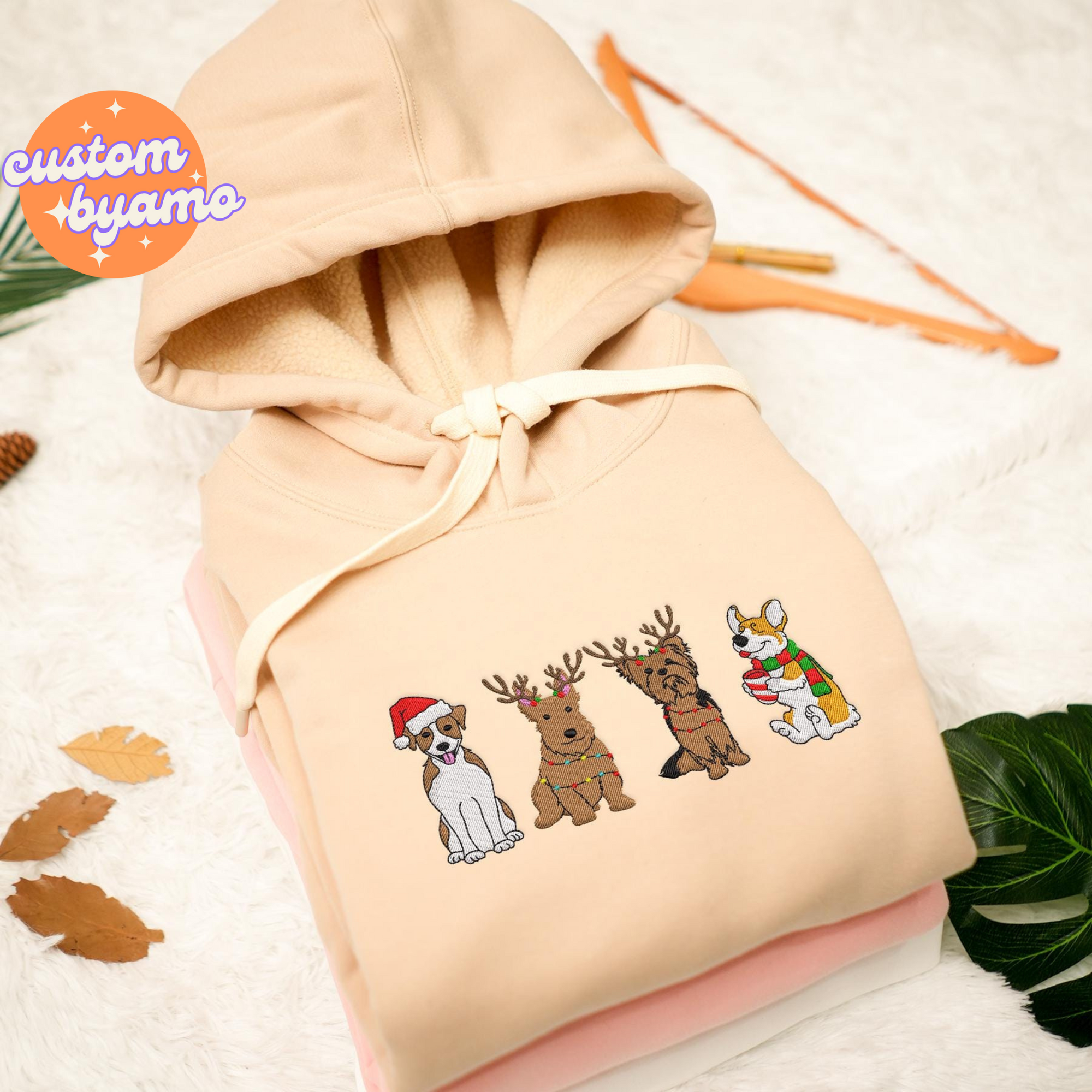 Cute Dog Embroidered Sweater/Hoodie