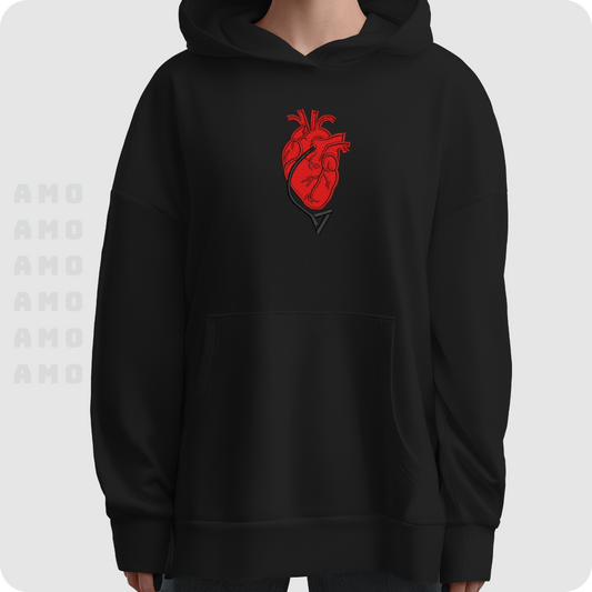 Heart Chainsaw Man Embroidered Hoodie