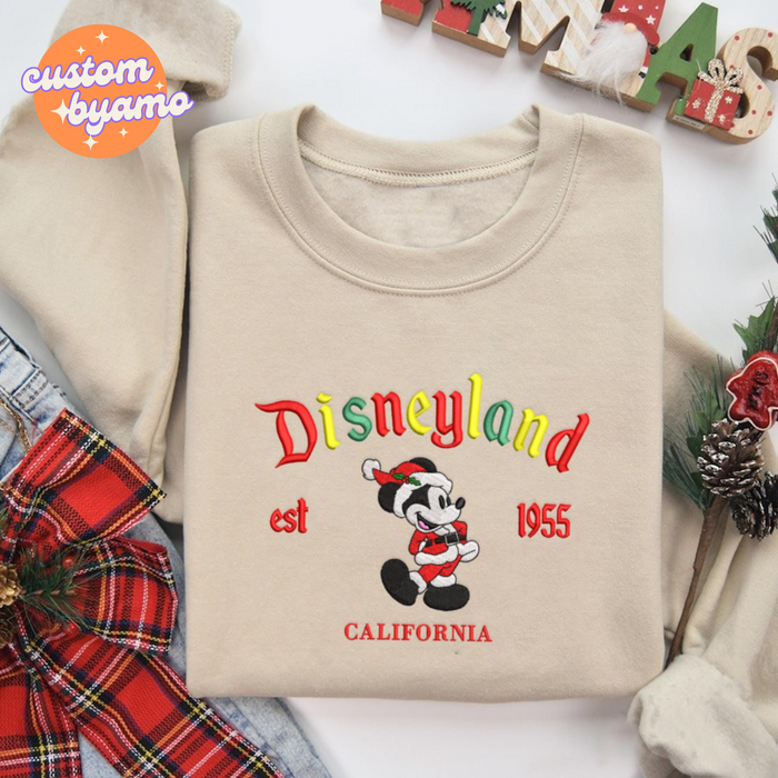 Christmas Old Mouse Cartoon Embroidered Sweater