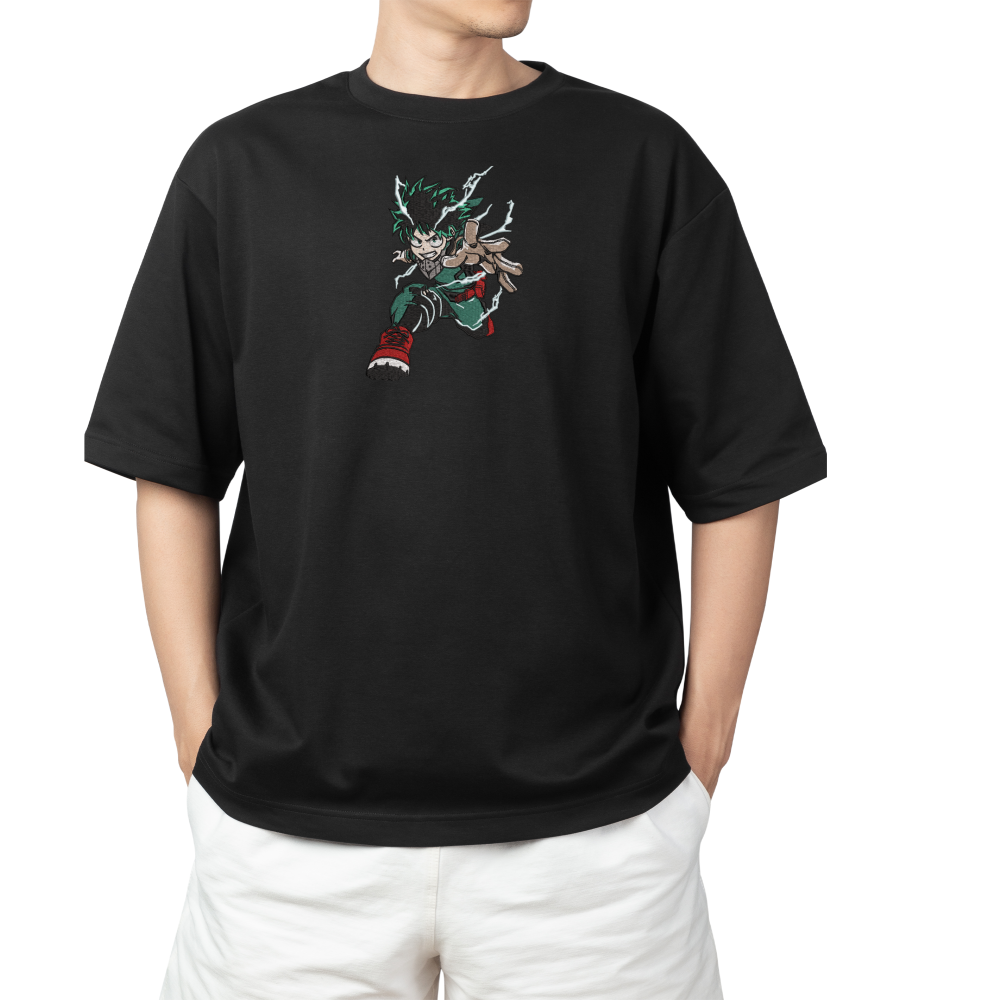 Izuku Midoriya Deku / My Hero Academia Embroidered T-shirt