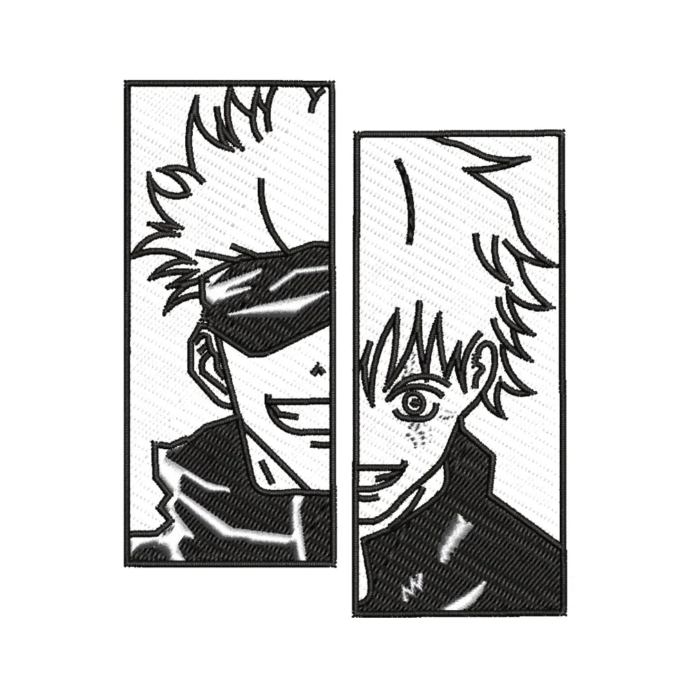 Jujutsu Kaisen Embroidered Design File – Gojo & Yuji Anime Embroidery - photo 1