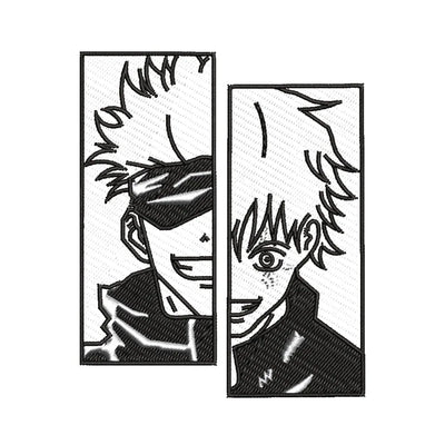Jujutsu Kaisen Embroidered Design File – Gojo & Yuji Anime Embroidery