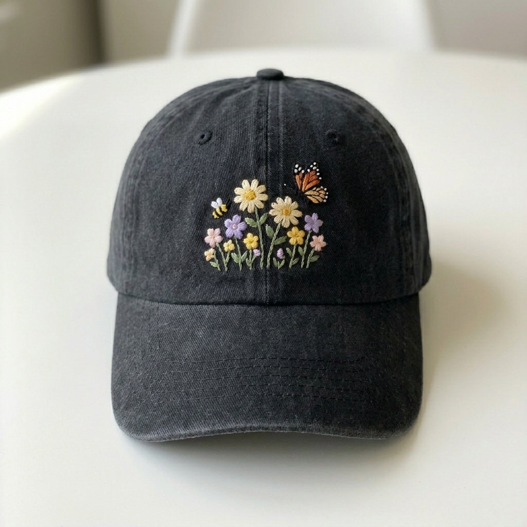 Monarch Butterfly Embroidered Cap – Stylish Insect Wildlife Gear - photo 2