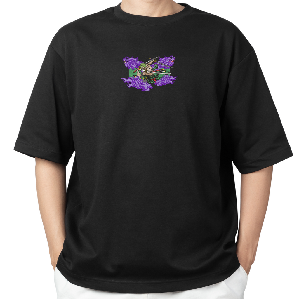Roronoa Zoro arc wano One Piece Embroidered T-shirt
