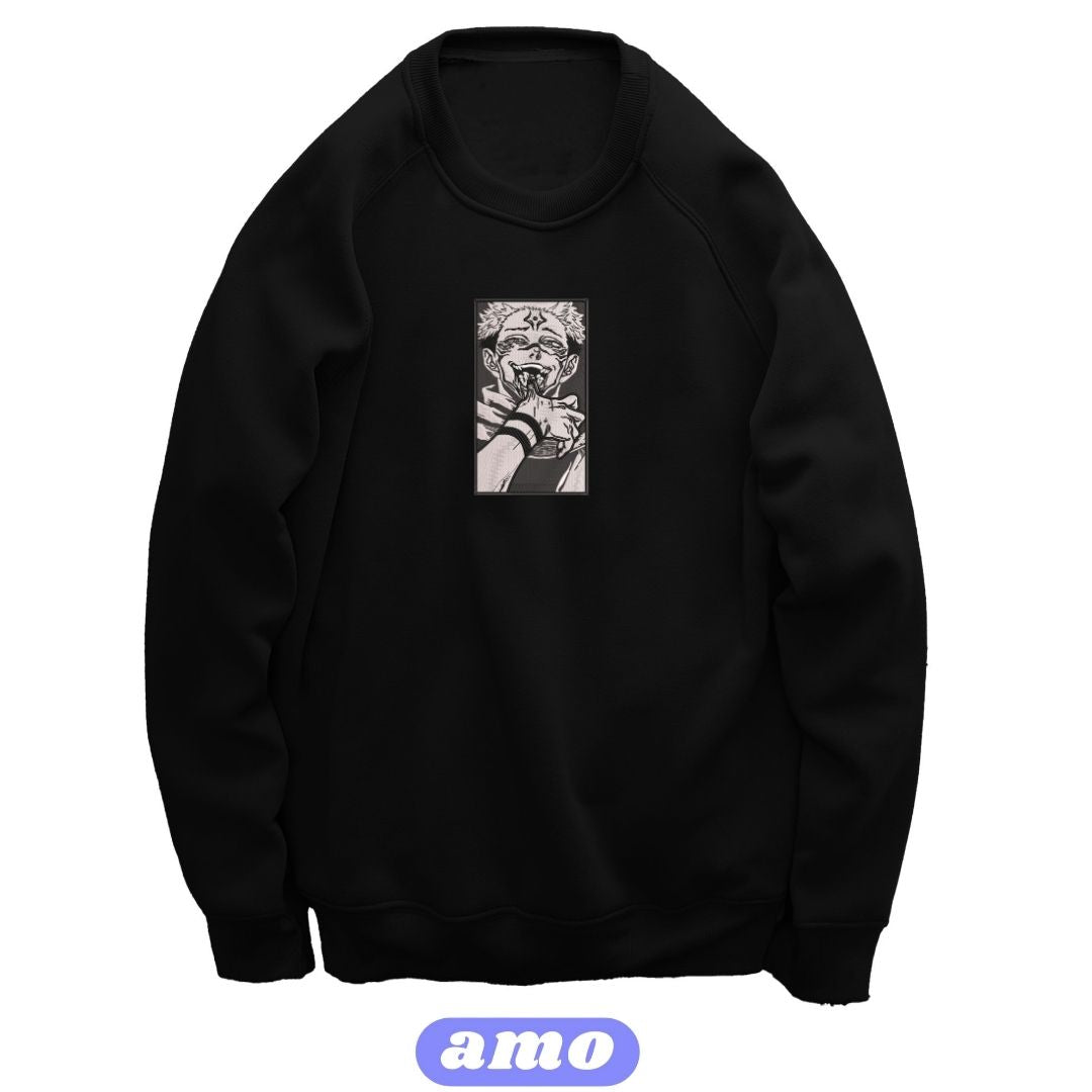 Sukuna jujutsu kaisen Embroidered Sukuna jujutsu kaisen Embroidered Sweater