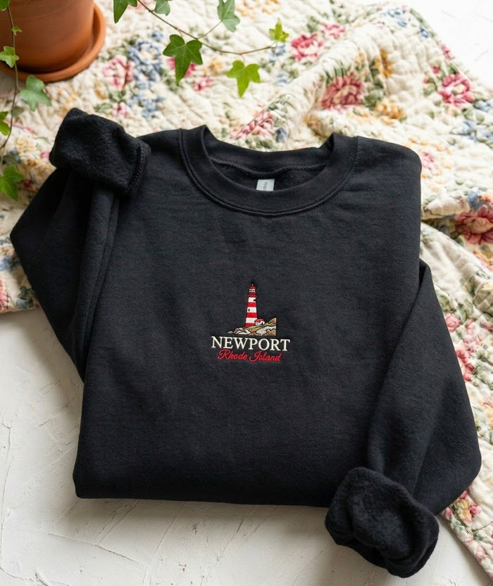 Newport Rhode Island Embroidered Sweatshirt