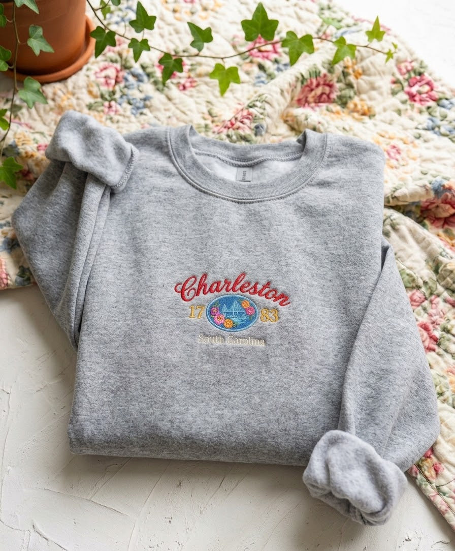 Charleston Sweatshirt – Vintage South Carolina Crewneck Embroidered - photo 4