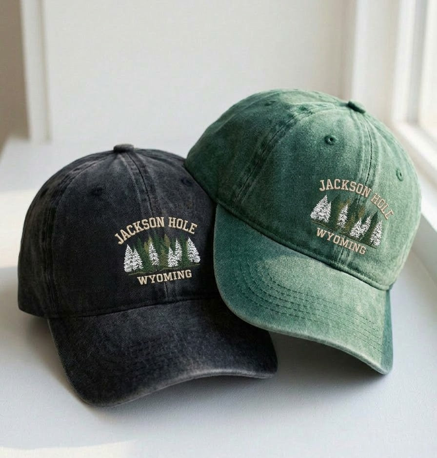 Jackson Hole Wyoming Embroidered Cap