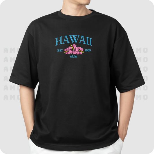 Hawaii est 1959 Aloha  Embroidered T-Shirt