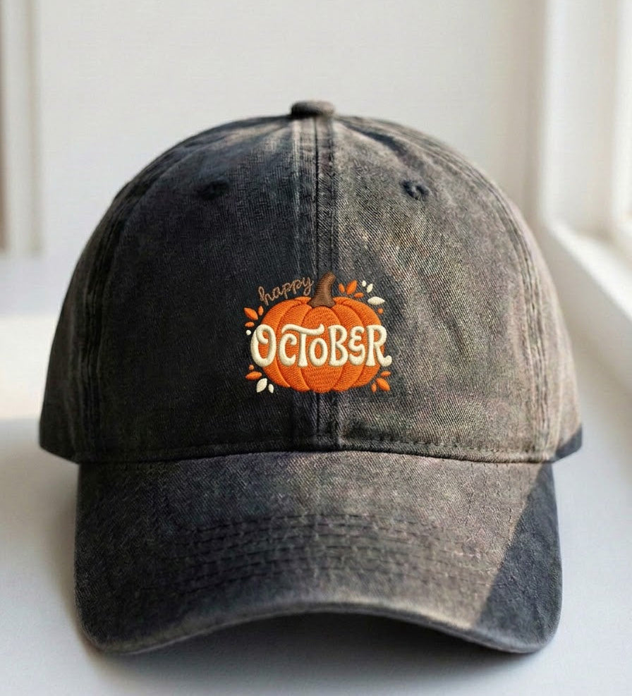 October Pumpkin Embroidered Cap - view 2