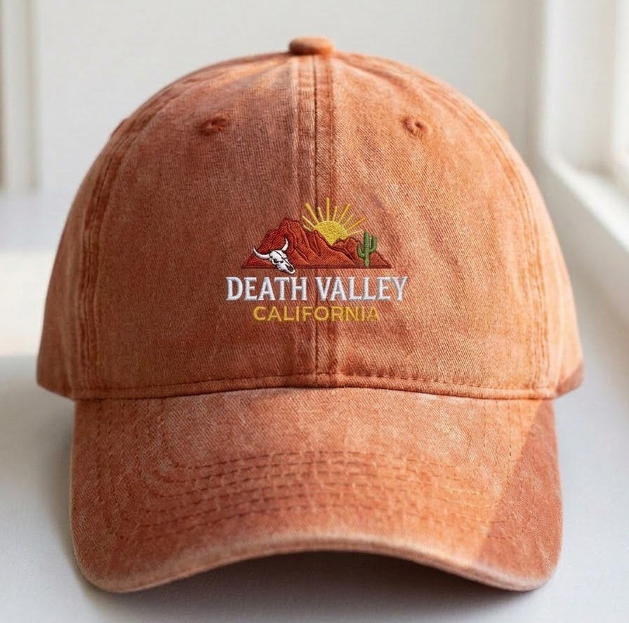Death Valley Embroidered Cap – Trendy Comfort for Adventurers