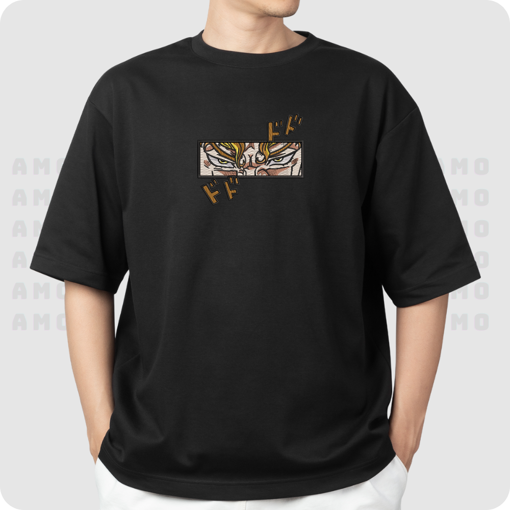 Dio Brando Jojo Blizzard Adventure anime Embroidered T-Shirt