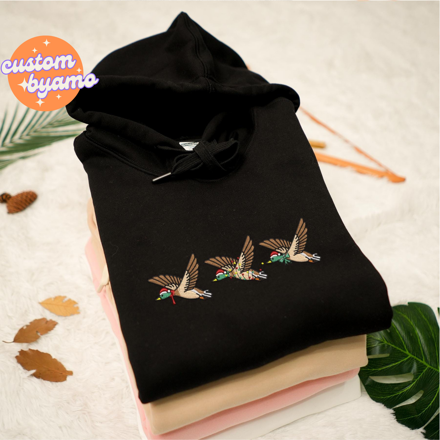 Christmas Duck Embroidered Sweater/Hoodie