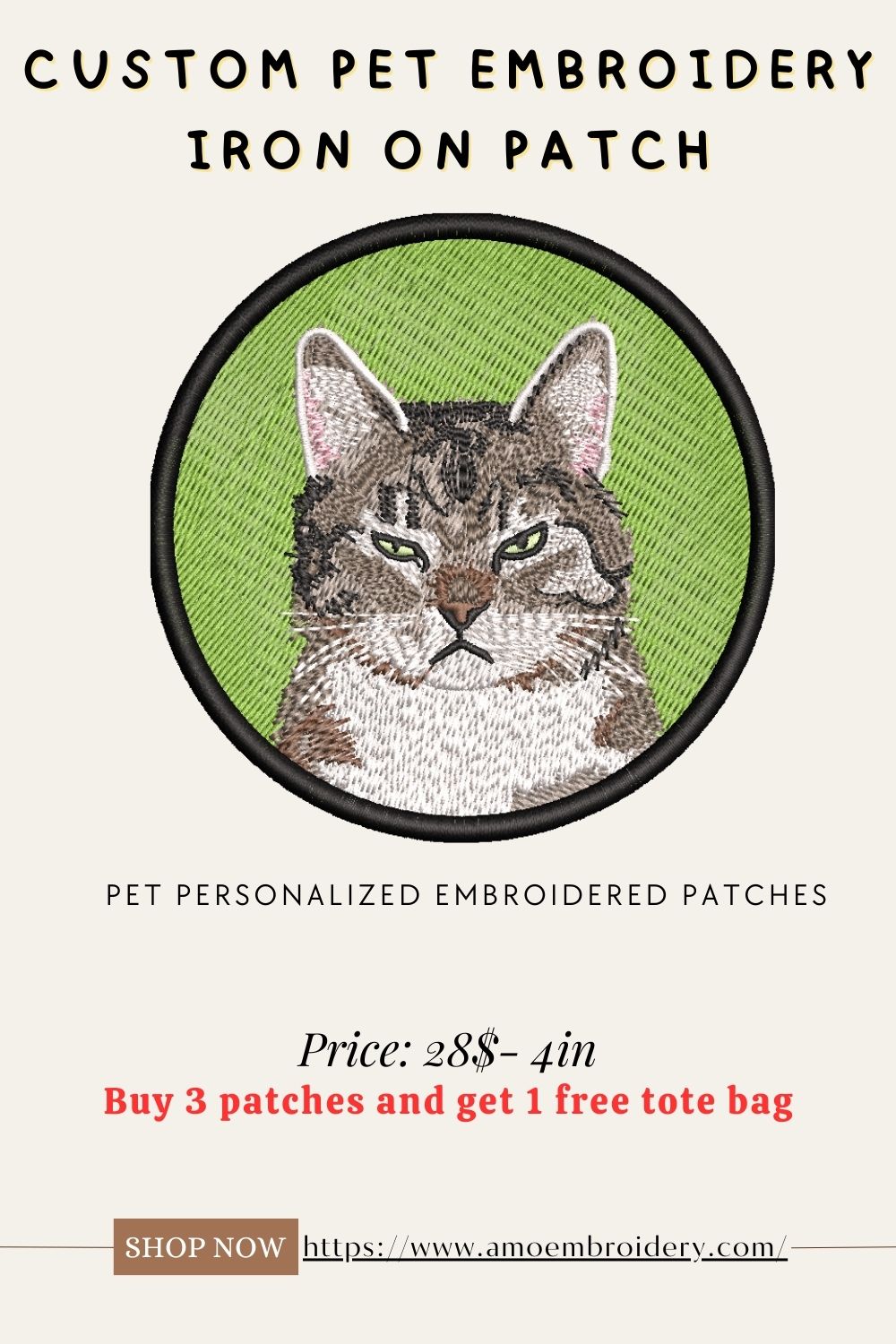 Custom Embroidered Pet patches