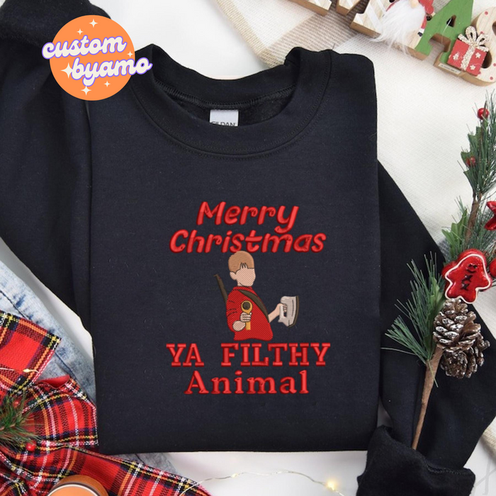 Christmas Movie Y2K Embroidered Sweater