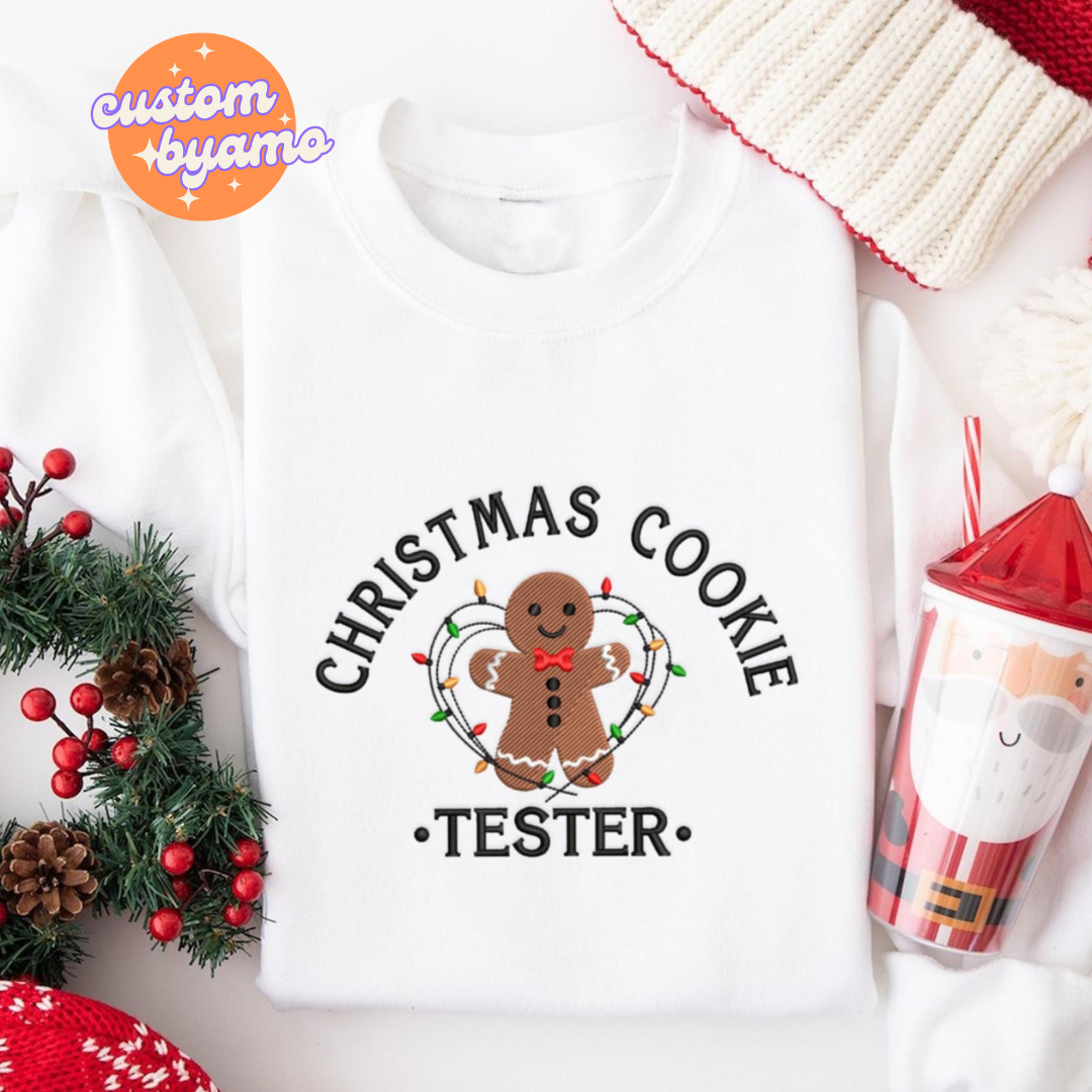 Christmas Cookies Couple Embroidered Sweater, photo 2