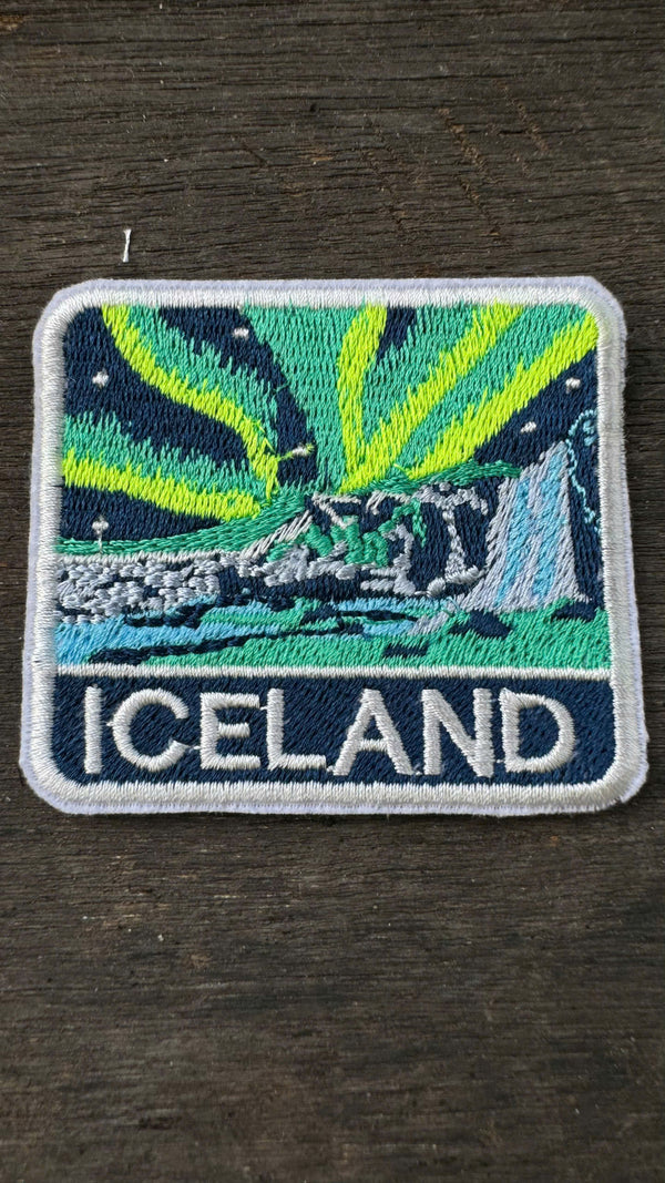 Iceland Patches Iron-On Embroidered Badge for Backpack, Jacket, Bag