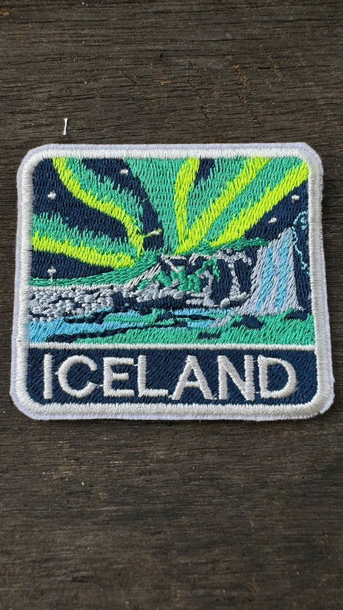 Iceland Patches Iron-On Embroidered Badge for Backpack, Jacket, Bag