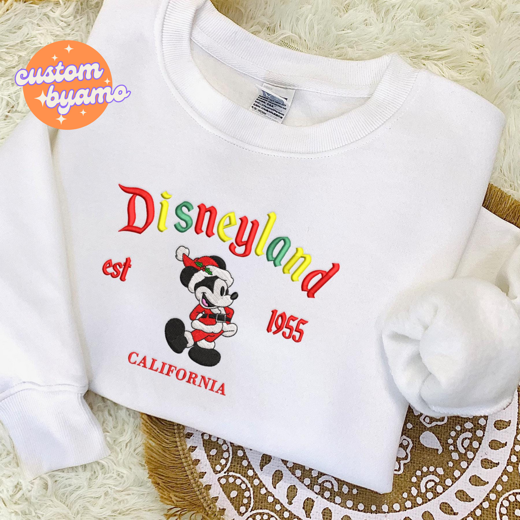 Christmas Old Mouse Cartoon Embroidered Sweater