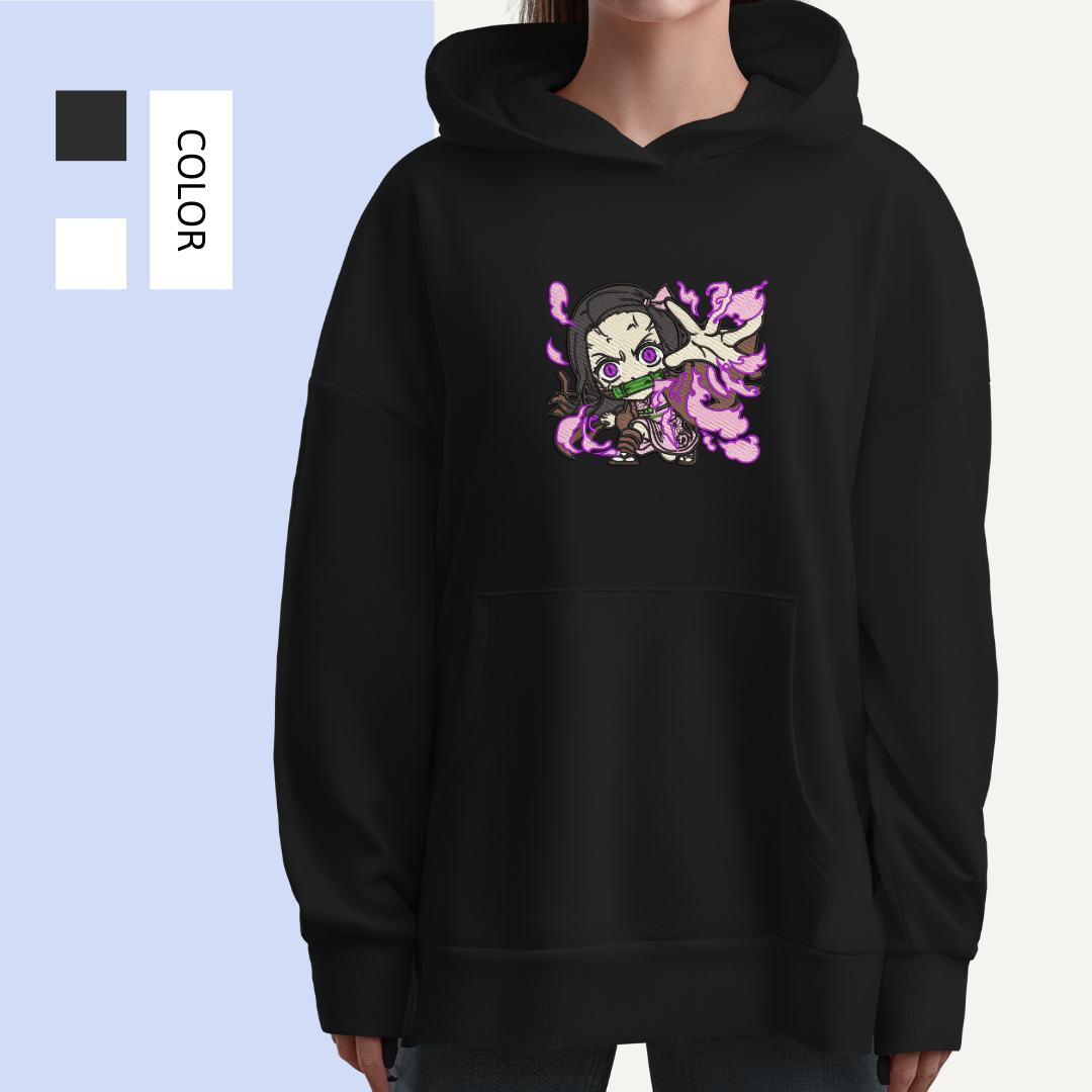 Nezuko Demon Slayer Embroidered Hoodie