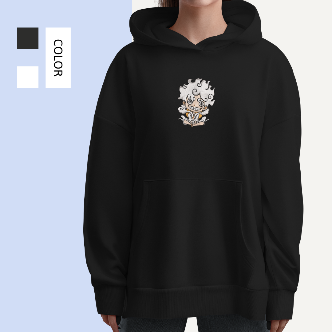 Luffy Nika One Piece Embroidered Hoodie 