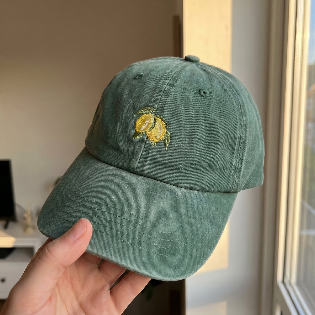 Lemon Branch Embroidered Cap – Trendy Streetwear Style - photo 4