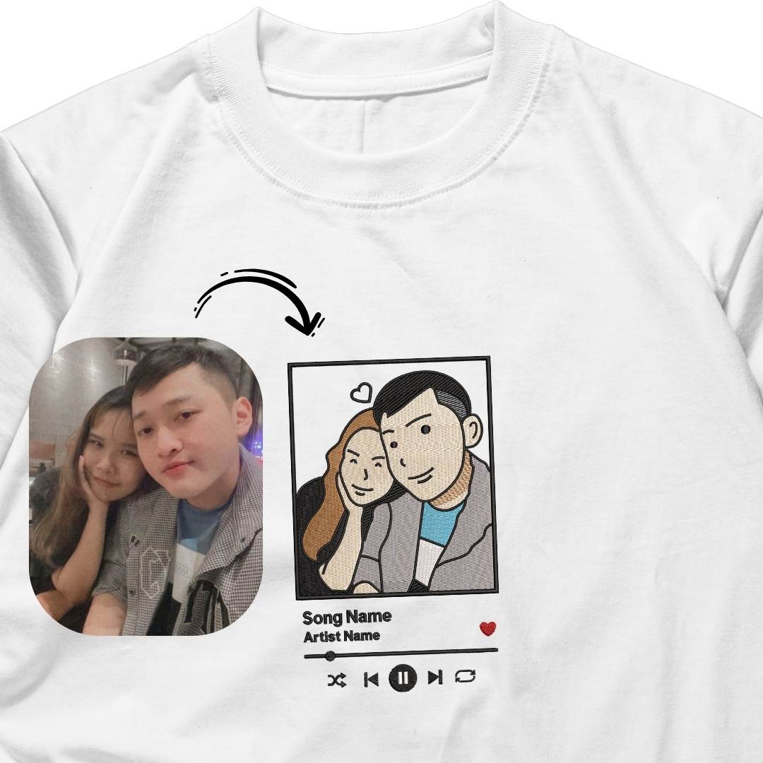 Custom T Shirt Embroidered From Your Photo