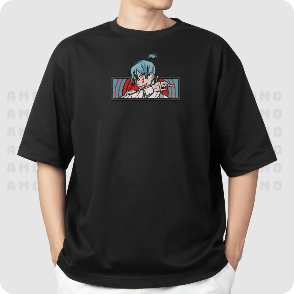 Aki Chainsaw Man Embroidered T-Shirt