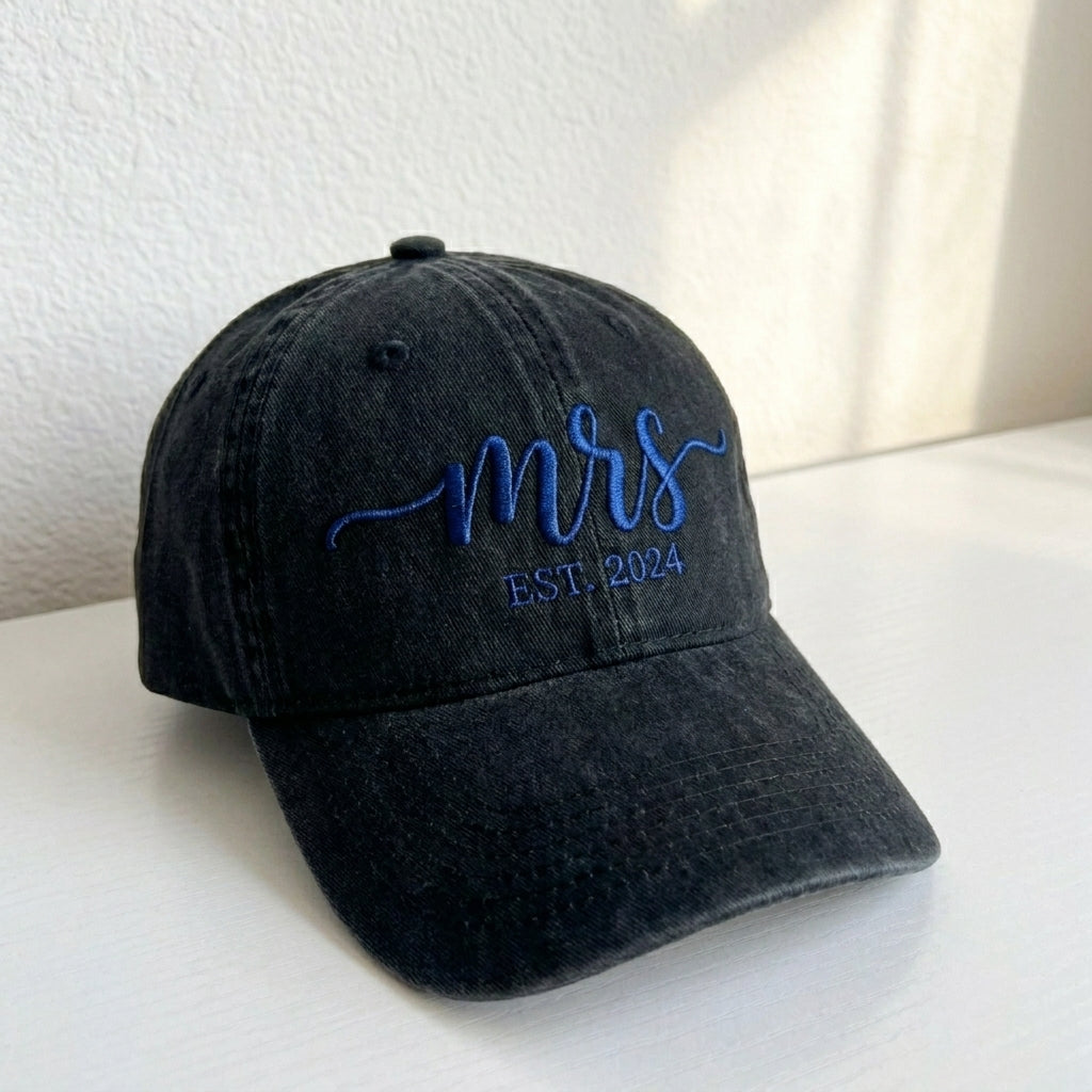 Personalized Mrs Embroidered Cap – Perfect for Newlyweds - photo 2