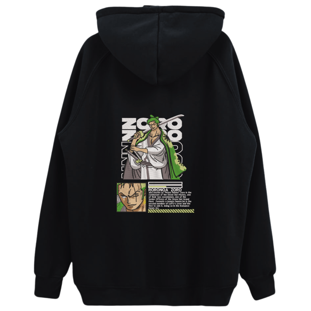 Roronoa Zoro arc wano - One Piece Embroidered Hoodie