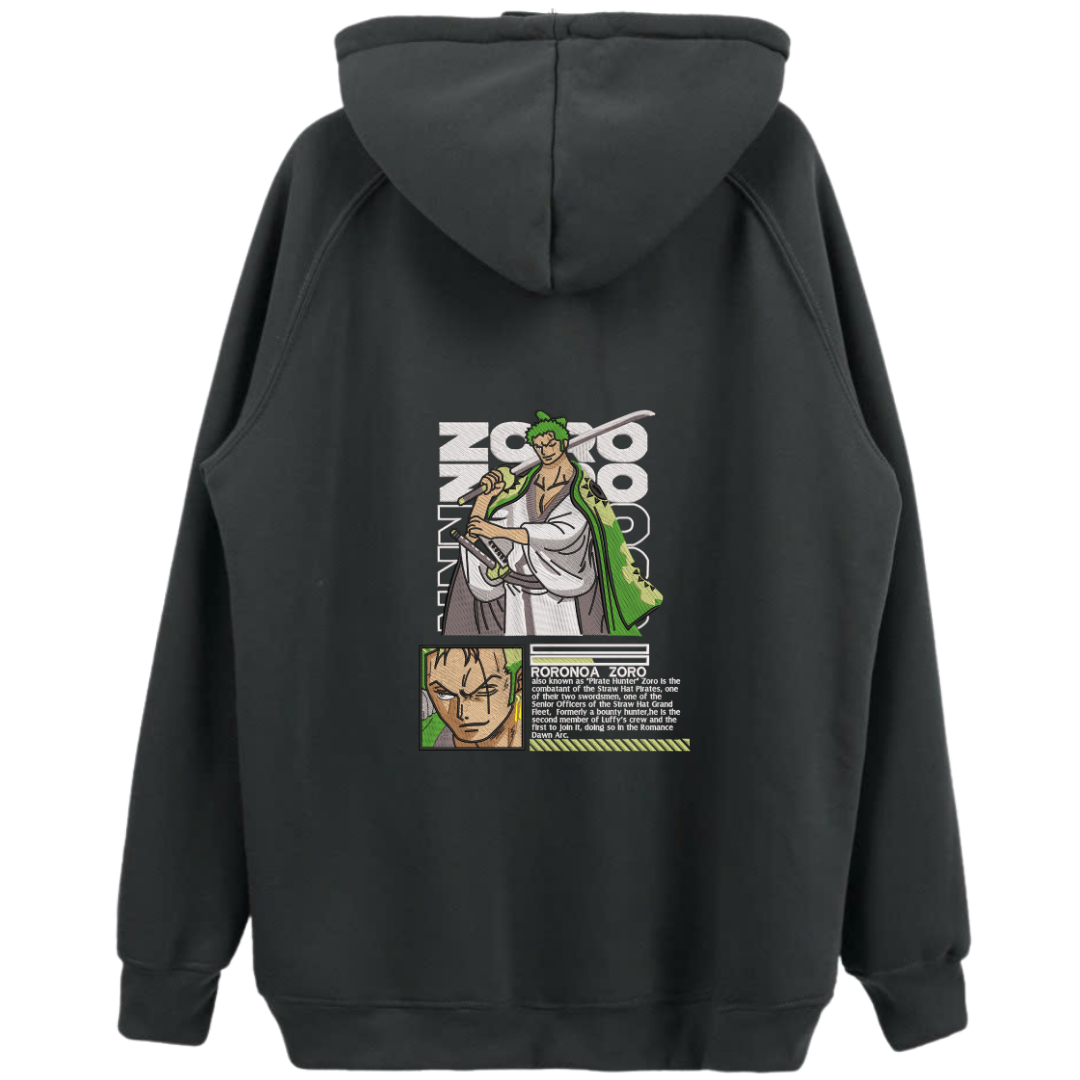 Roronoa Zoro arc wano - One Piece Embroidered Hoodie