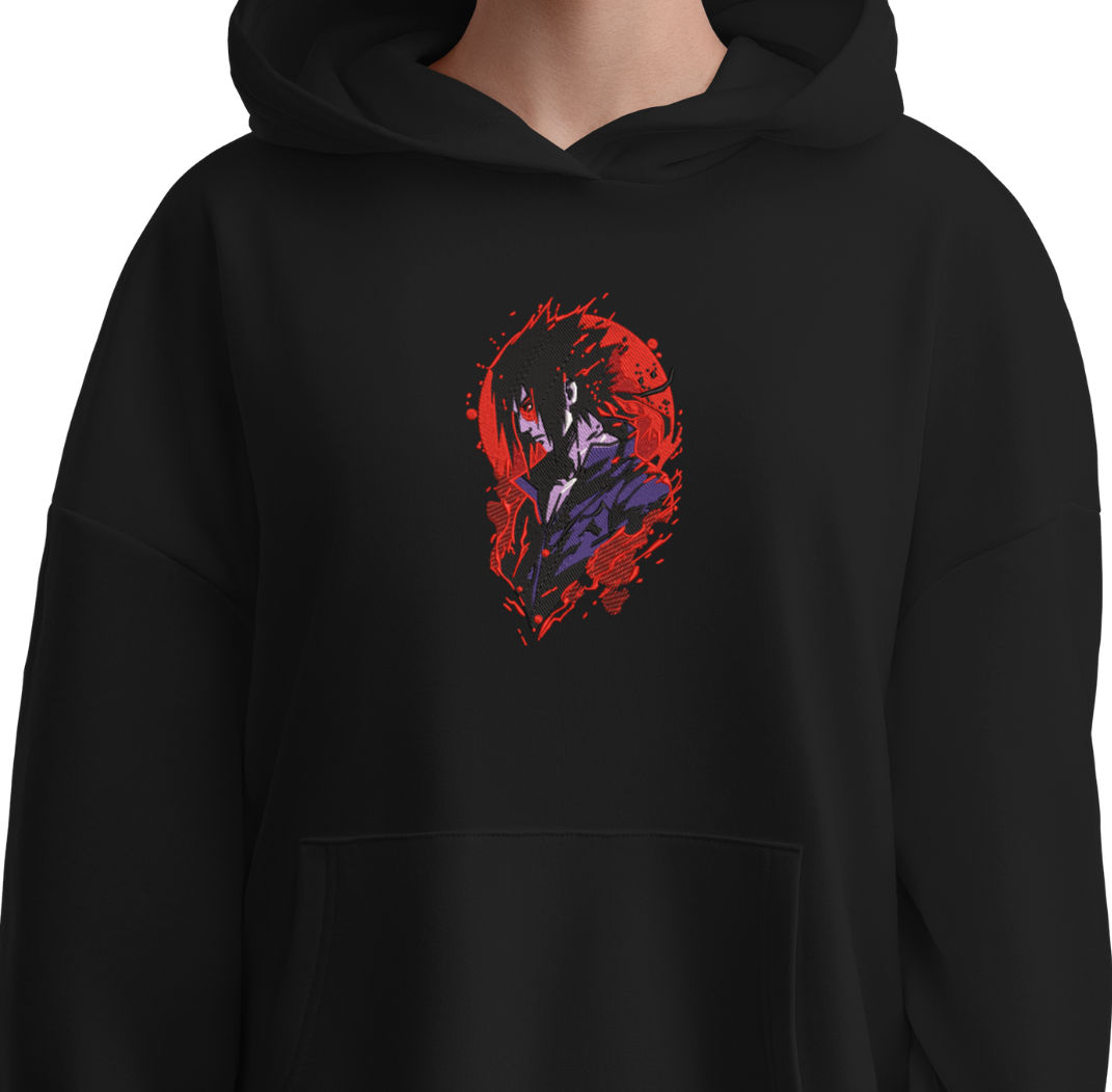 Uchiha Sasuke Naruto Embroidered Hoodie