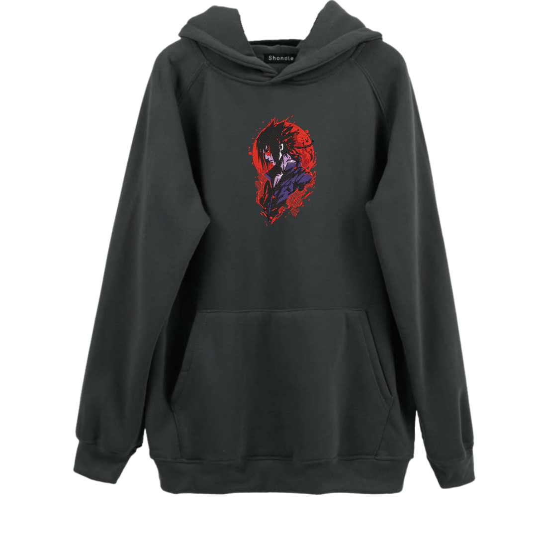 Uchiha Sasuke Naruto Embroidered Hoodie