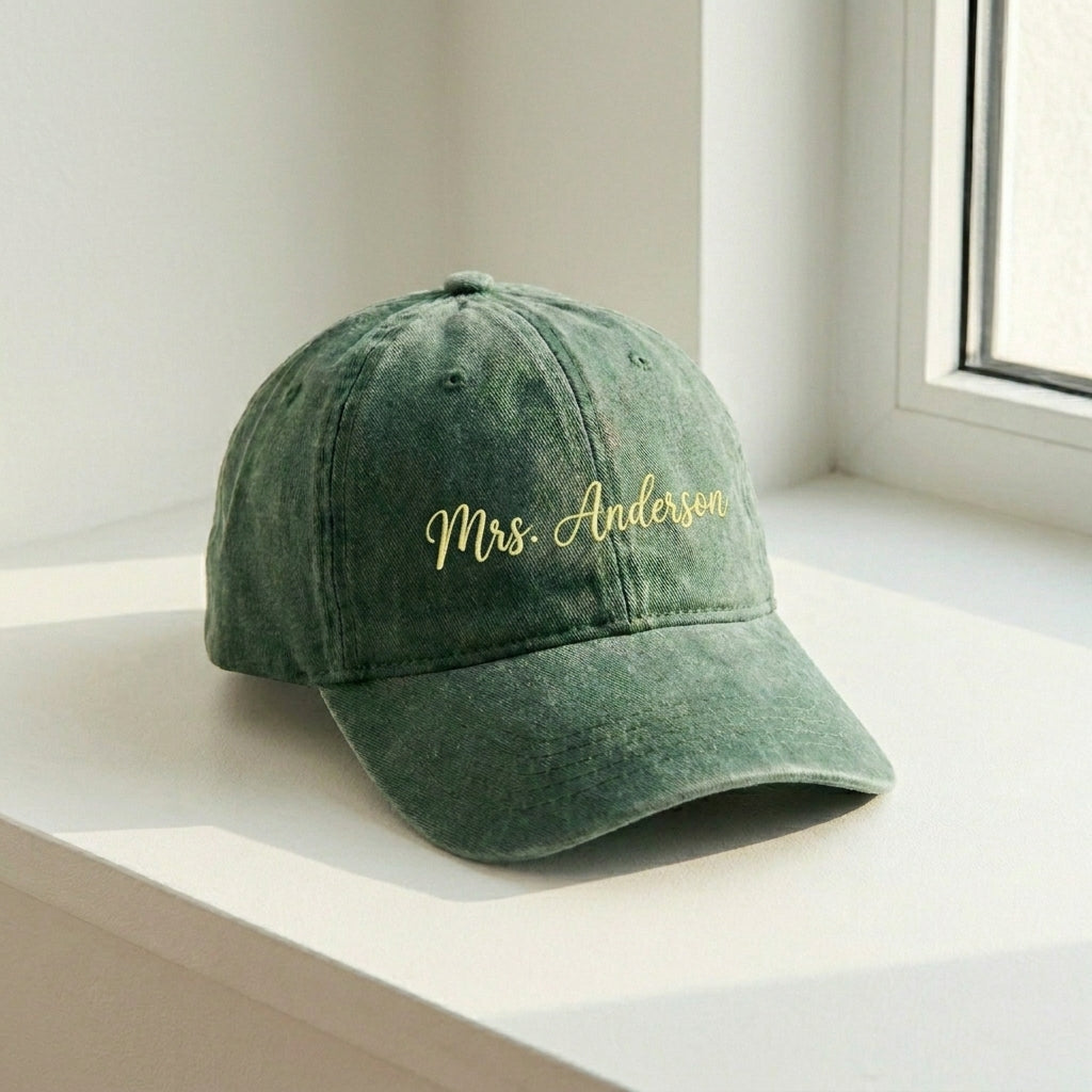 Custom Mrs. Last Name Embroidered Cap – Perfect Engagement Gift - photo 3