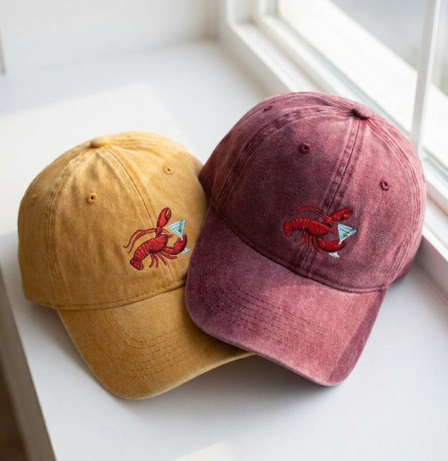 Lobster and Martini Embroidered Cap - view 2