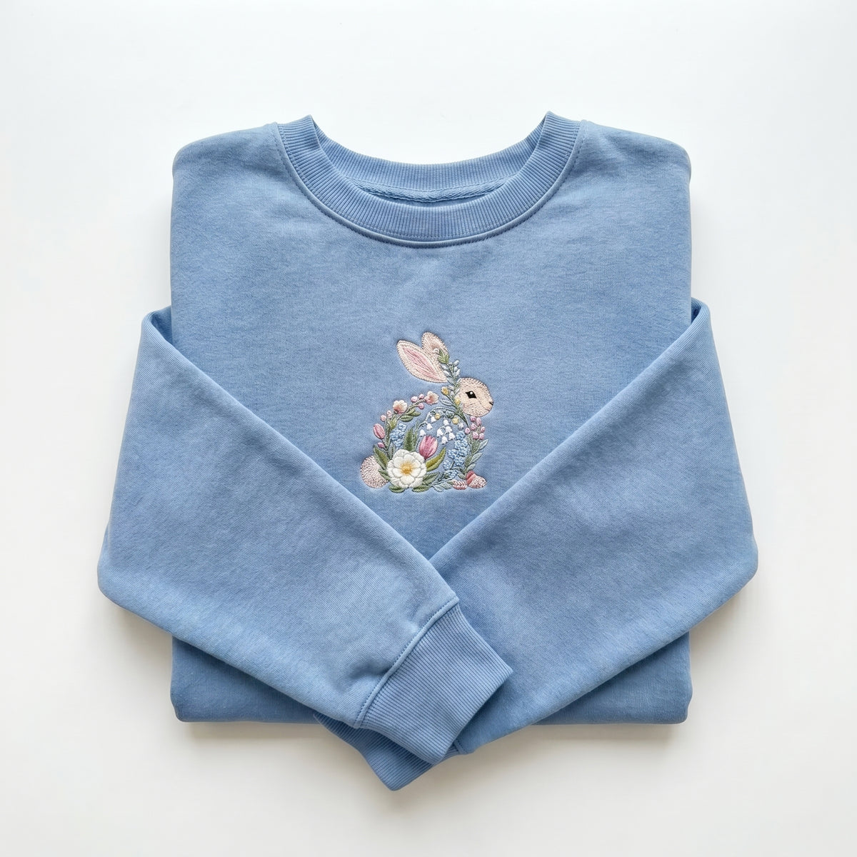 Floral Bunny Embroidered Sweatshirt - view 4