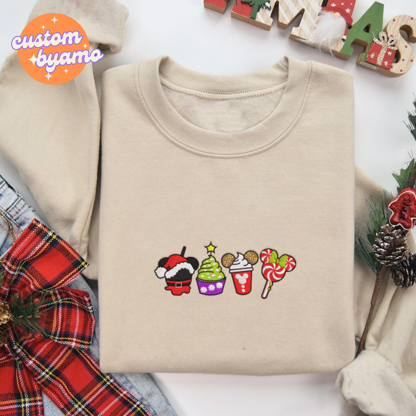 Magical Kingdom Christmas Embroidered Sweater/Hoodie