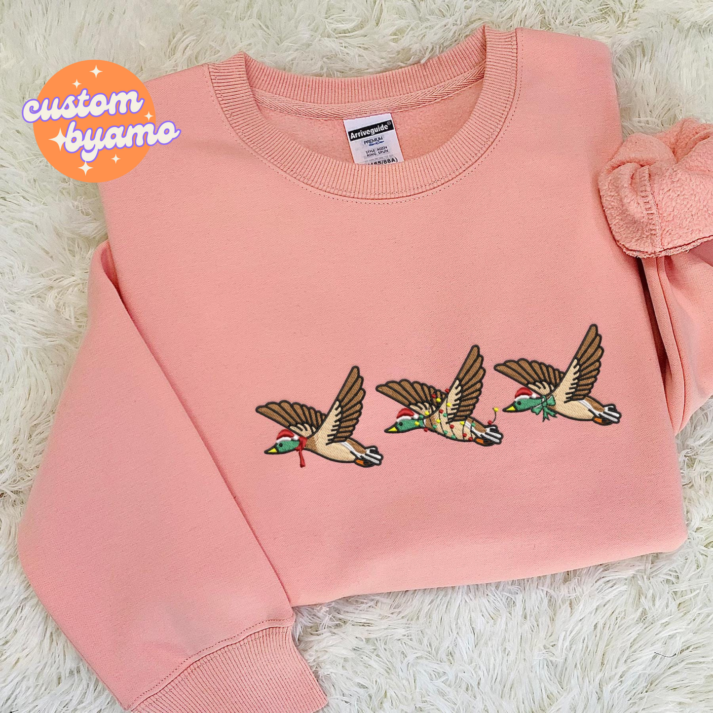 Christmas Duck Embroidered Sweater/Hoodie