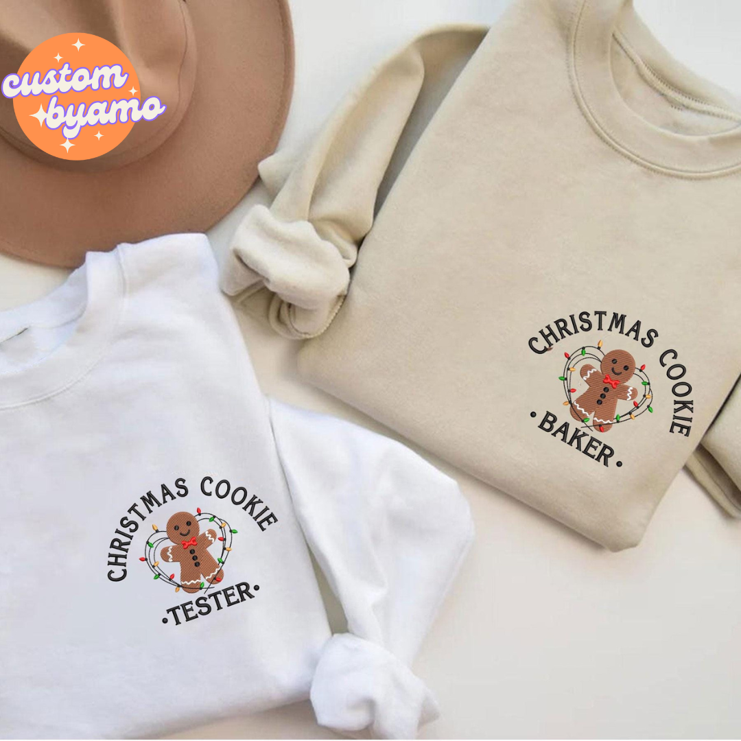 Christmas Cookies Couple Embroidered Sweater, photo 3