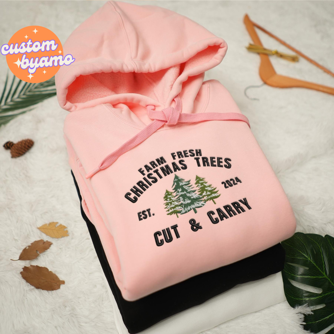 Christmas Tree Farm Embroidered Sweater/Hoodie