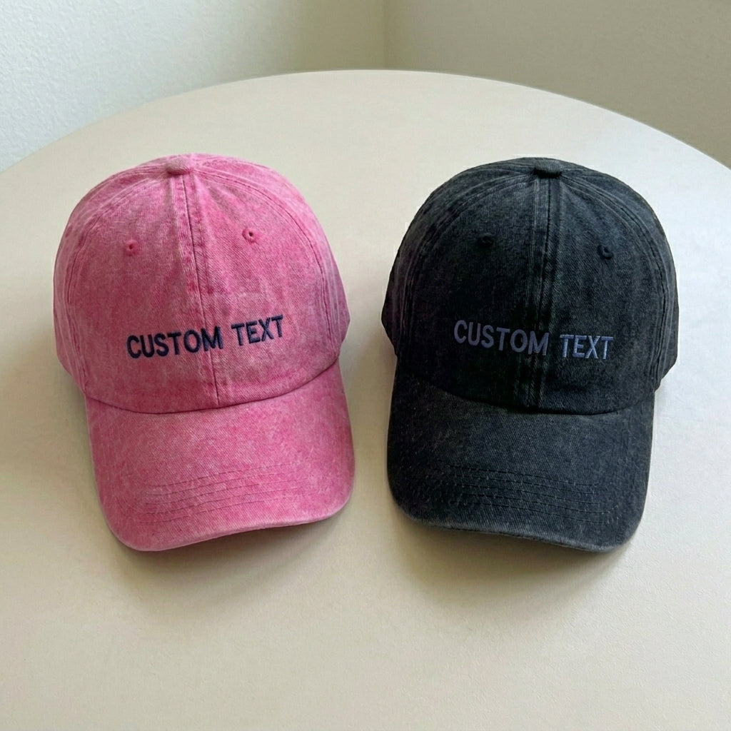 Custom Text Embroidered Dad Hat - view 4