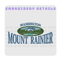 Washington Mount Rainier Embroidered T-Shirt