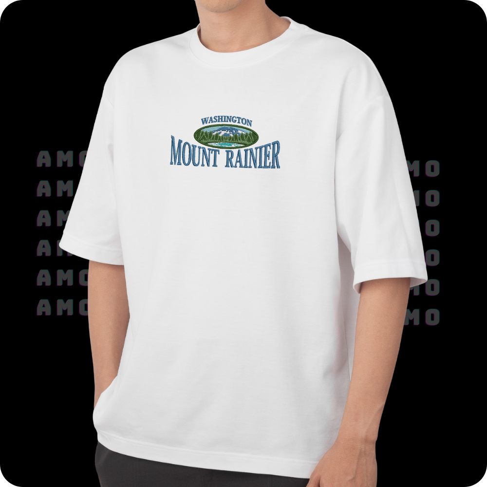 Washington Mount Rainier Embroidered T-Shirt