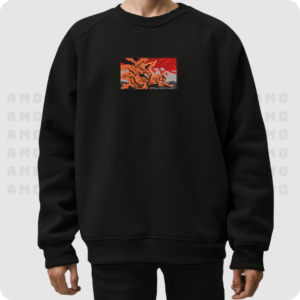 KURAMA Naruto Embroidered Sweater